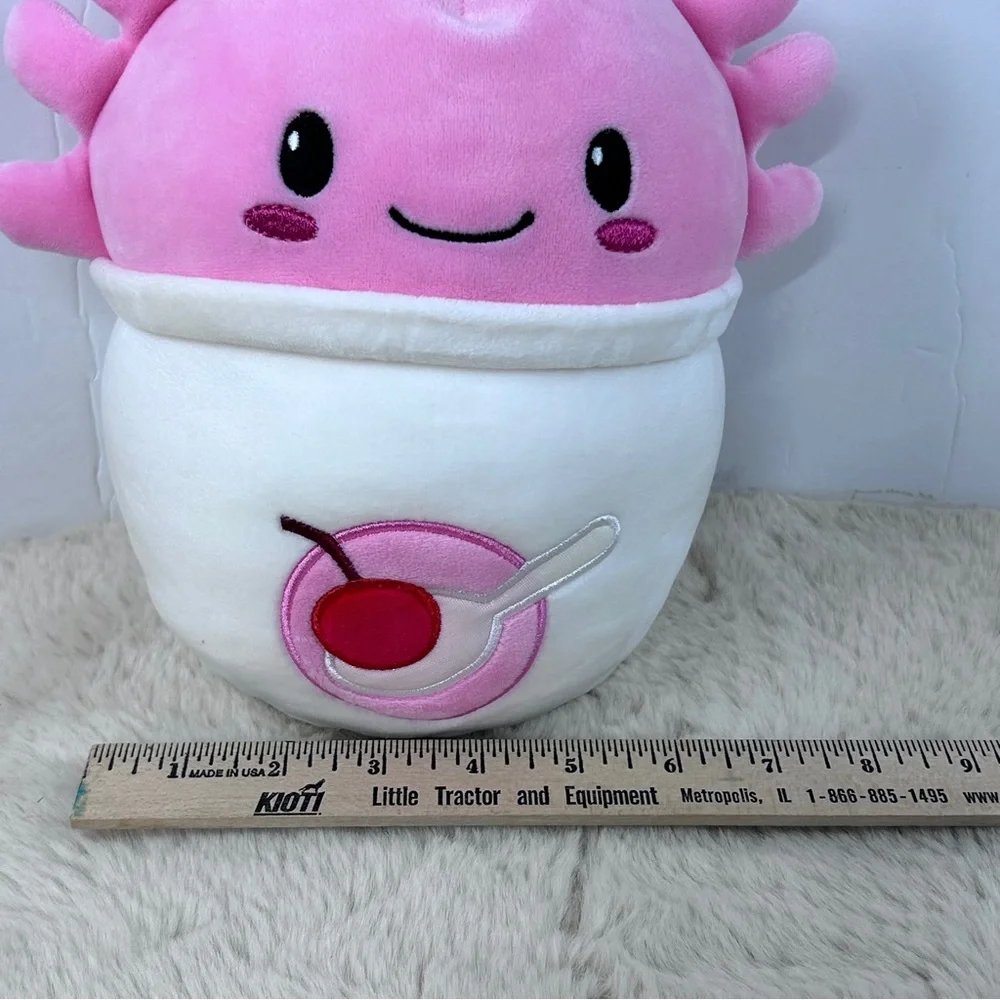 Cute & Cuddly Foodie Axolotl‎ 9” Pink and White Plush Toy